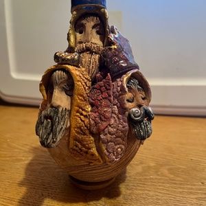 Signed Terra Cotta Pottery Three Wise Men